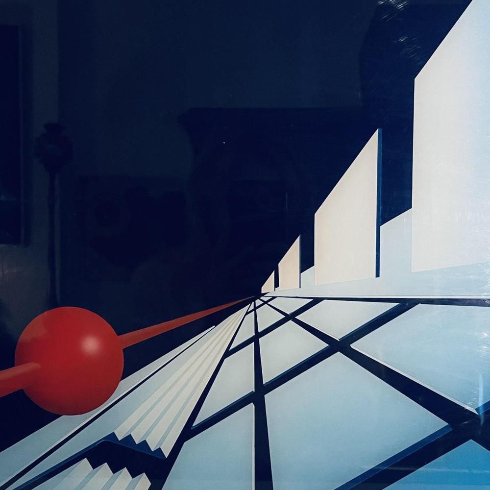 Patrice Placeman, Red Ball, Eglomised Oil Under Acrylic Glass, 1996 photo furniture