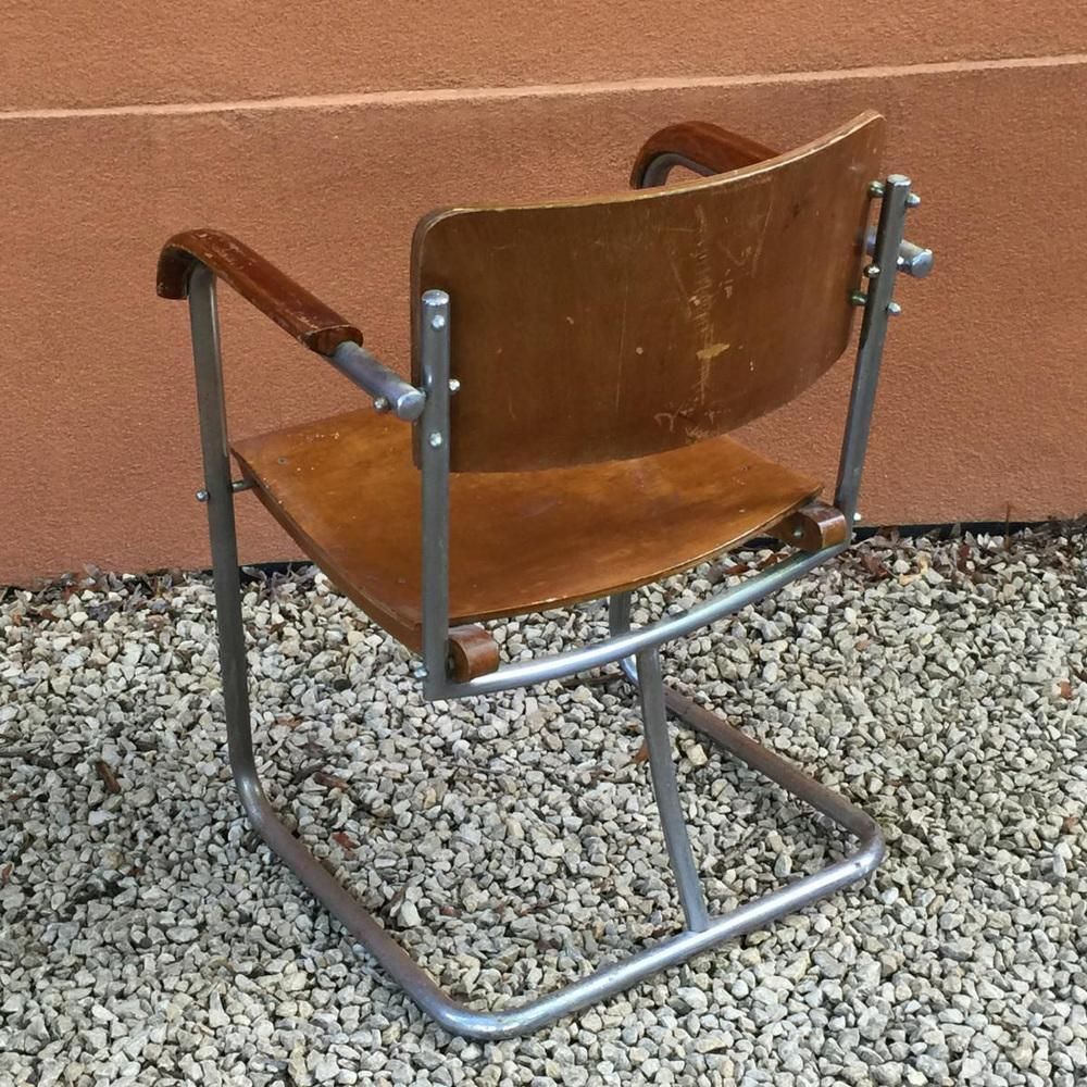 Modernist Armchair In The Style Of Marcel Breuer, 1930s photo for sale