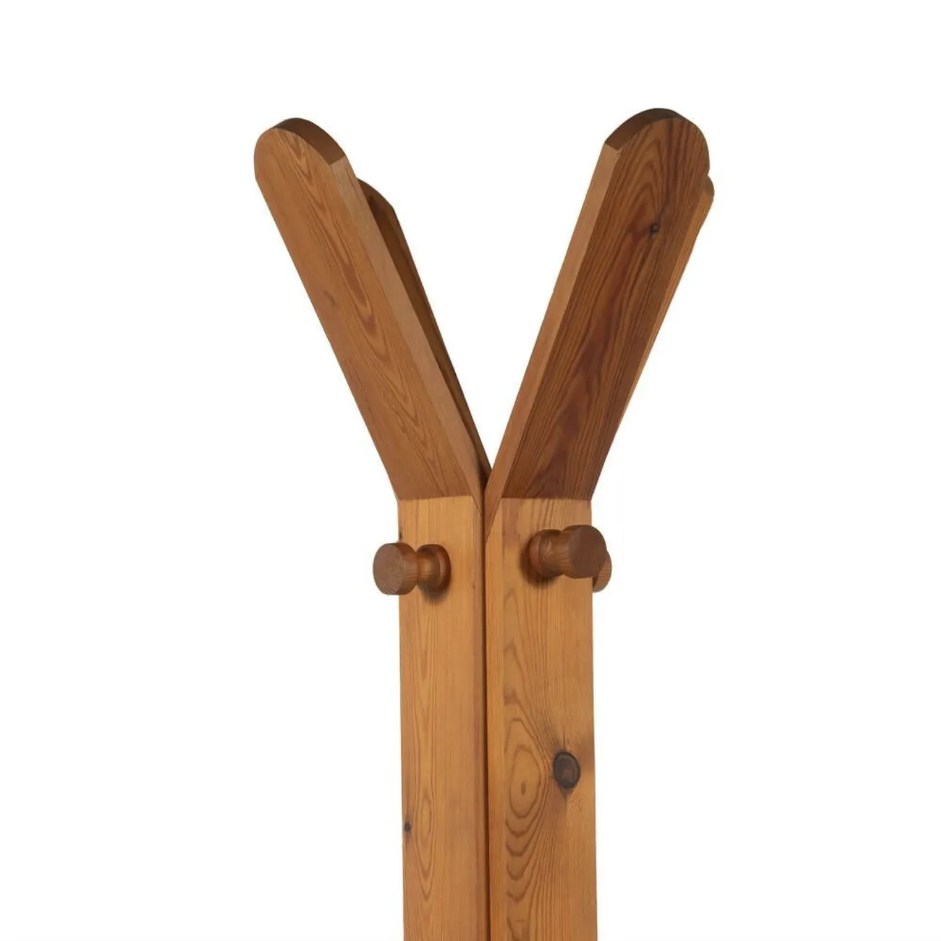 Mid Century Italian Coat Rack Wood Italy 1970s photo for sale