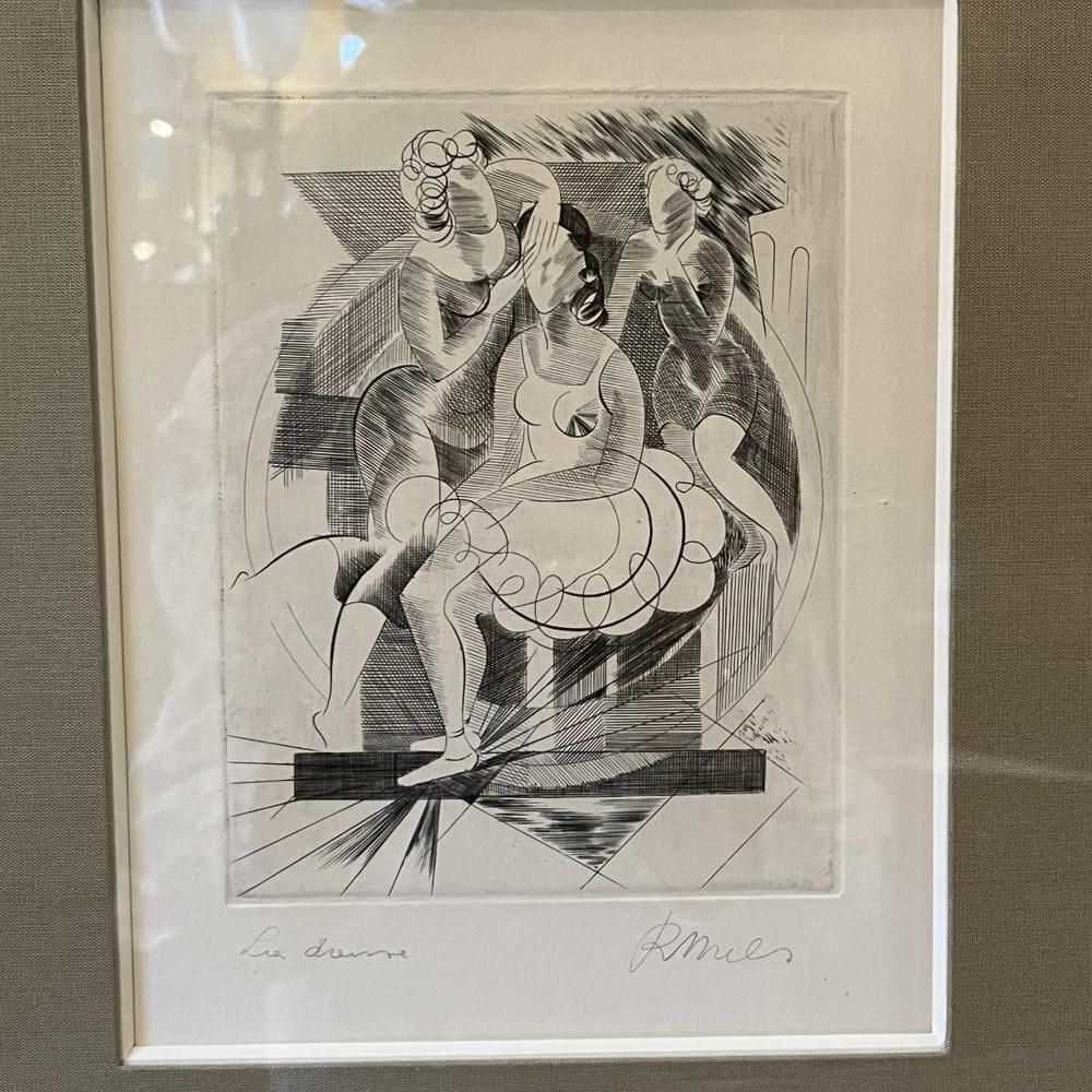 René Mels (Meulemans), Compositions, Etchings, 1945, Set Of 2 photo Art