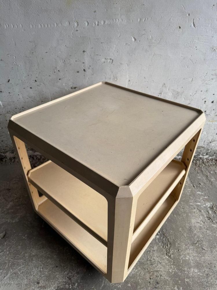 White Abs Trolley By Alberto Rosselli For Kartell, Italy, 1960s photo for sale