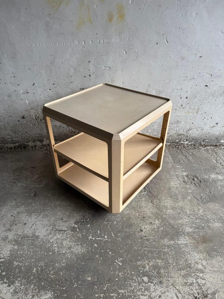 White Abs Trolley By Alberto Rosselli For Kartell, Italy, 1960s photo vinterior