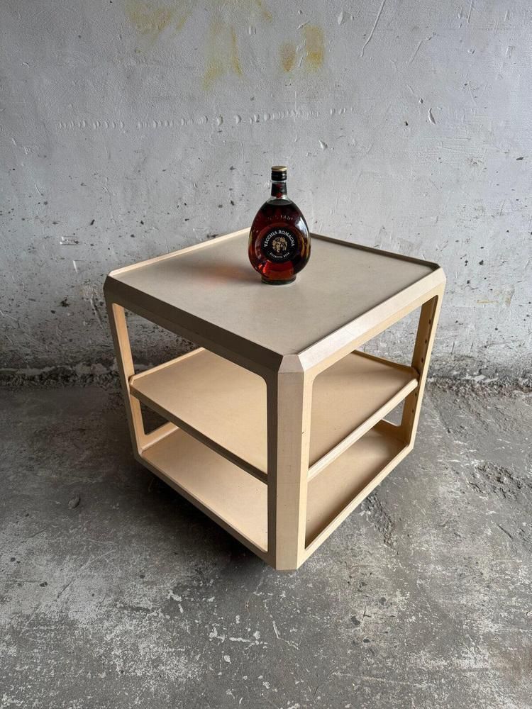 White Abs Trolley By Alberto Rosselli For Kartell, Italy, 1960s photo vintage