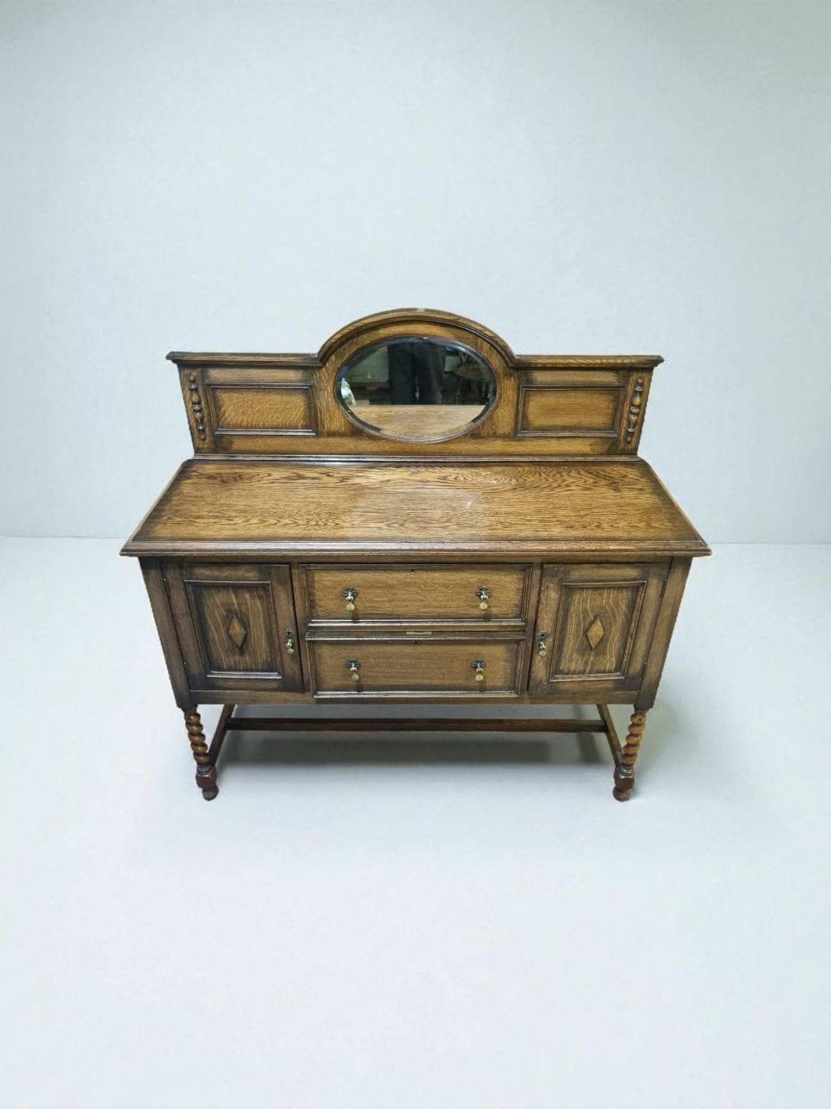 Antique Oak Sideboard With Mirror Back / Early 20th Century / Free Delivery photo for sale