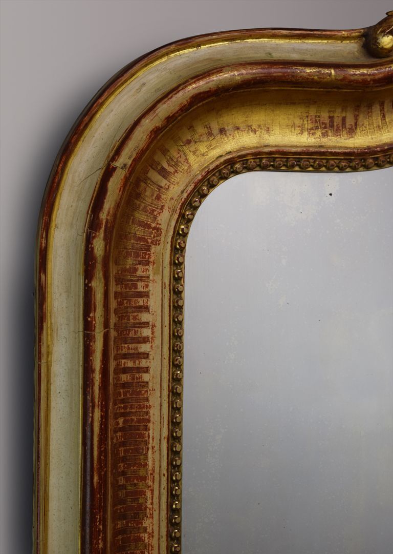 French Louis Philippe Gilt Mirror With Cartouche photo buy