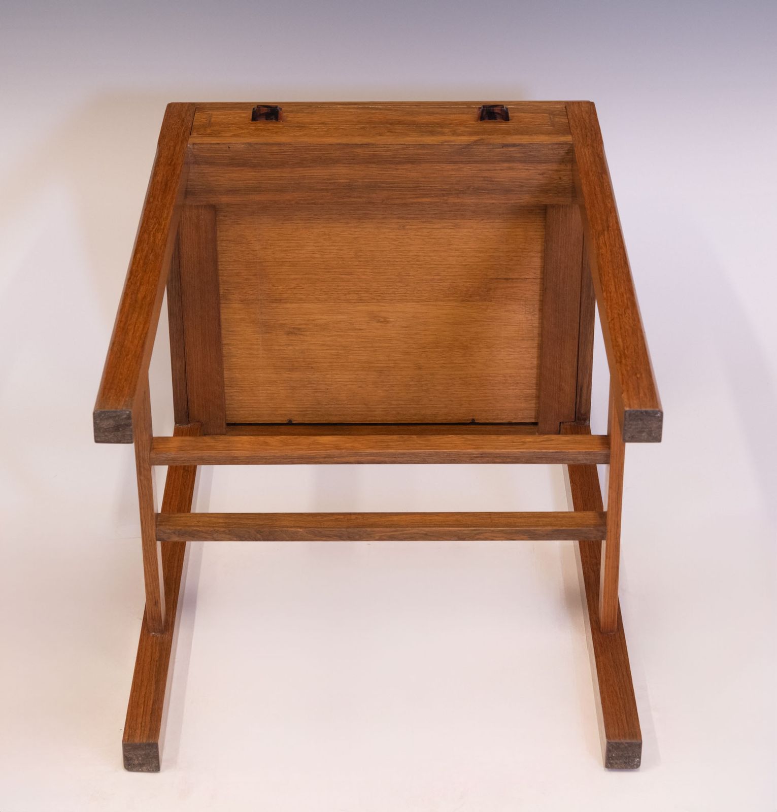 Furniture 1930s Cotswold School Walnut & Ebony Side Table With Drawer photo