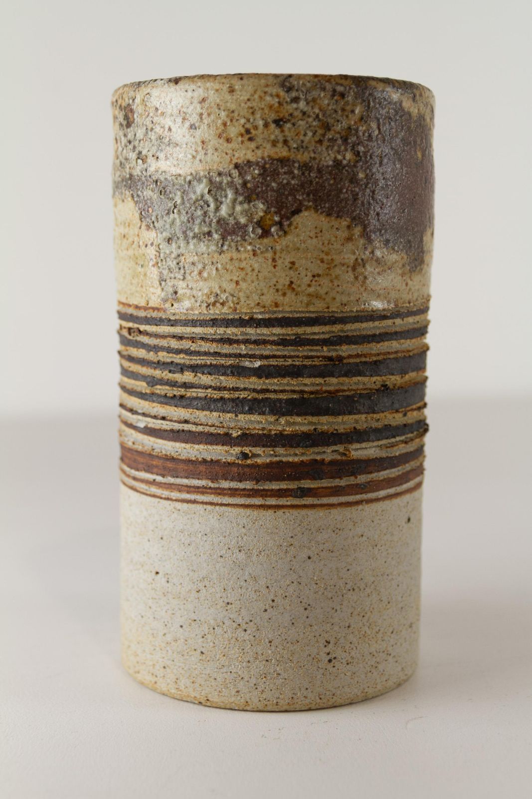 Danish Mcm Stoneware Vase By Tue Poulsen, 1960s. photo for sale