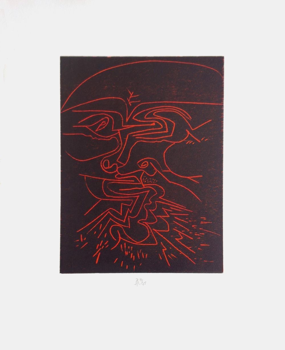 Robert Muller (1920 2003) Original Signed Justified Wood Engraved Pencil 1973