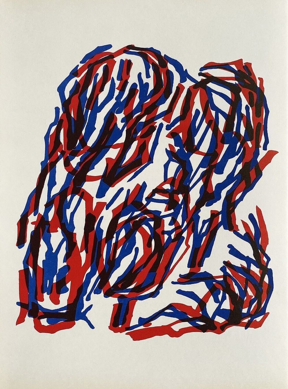 Raoul Ubac Original Lithograph On Rivoli Paper 1964 38x28 Cm Red Tree