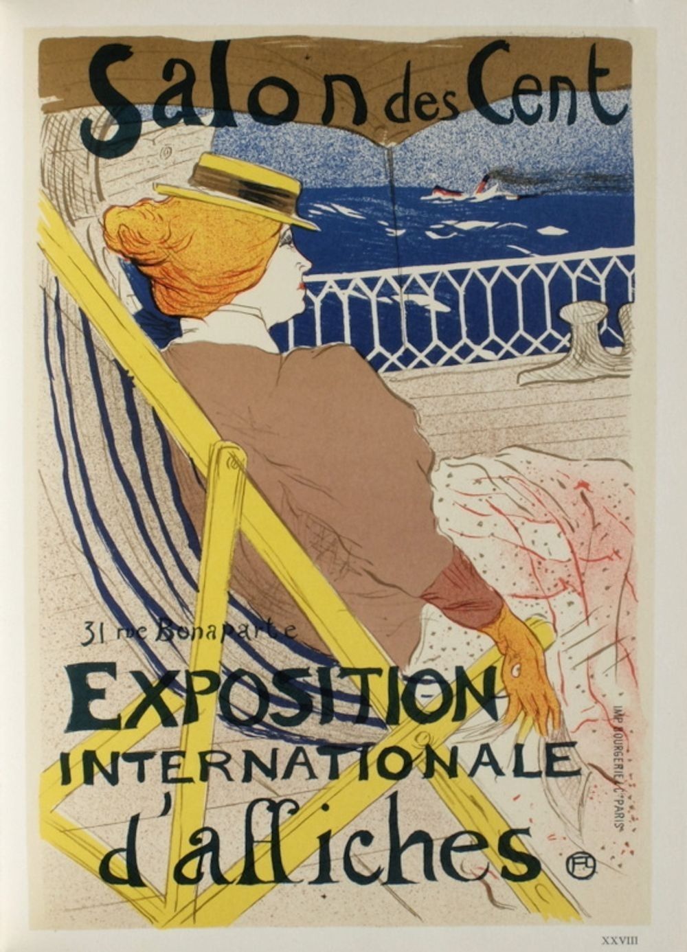Henri Toulouse Lautrec Salon Des Cent Lithograph Signed Plate Mourlot 1967