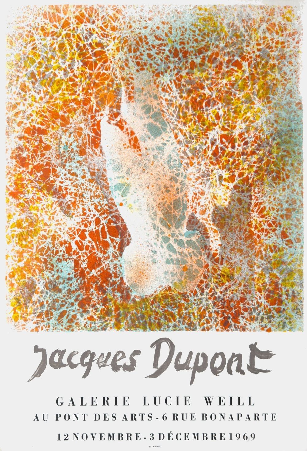 Jacques Dupont Vintage Litho Poster Poster Expo 1969 Weill Mourlot