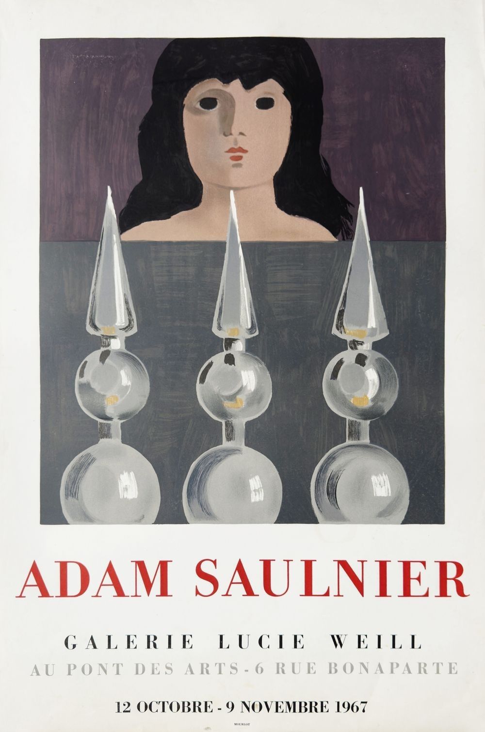 Adam Saulnier Lithograph Poster Expo 67 Galerie Lucie Weill 1967