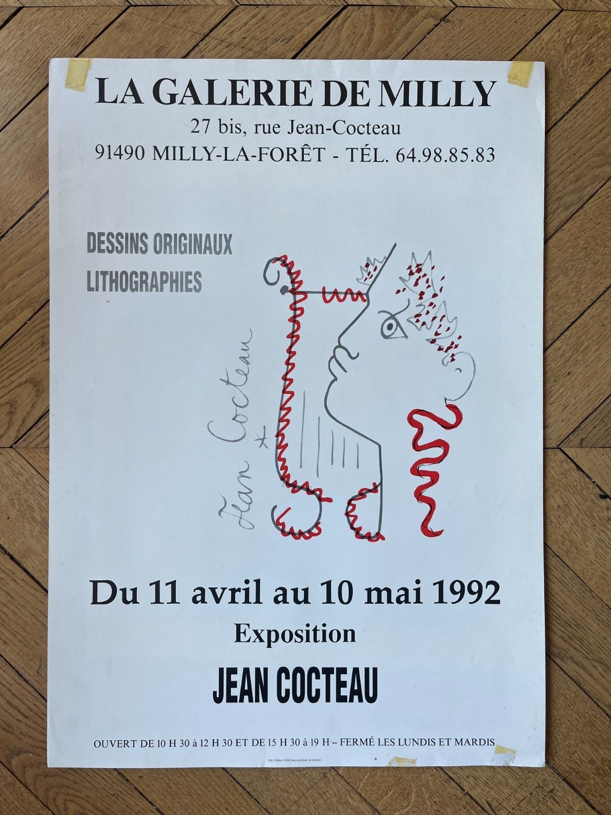 Jean Cocteau Vintage Poster Poster Milly The Forest 1992 Drawings Lithographs