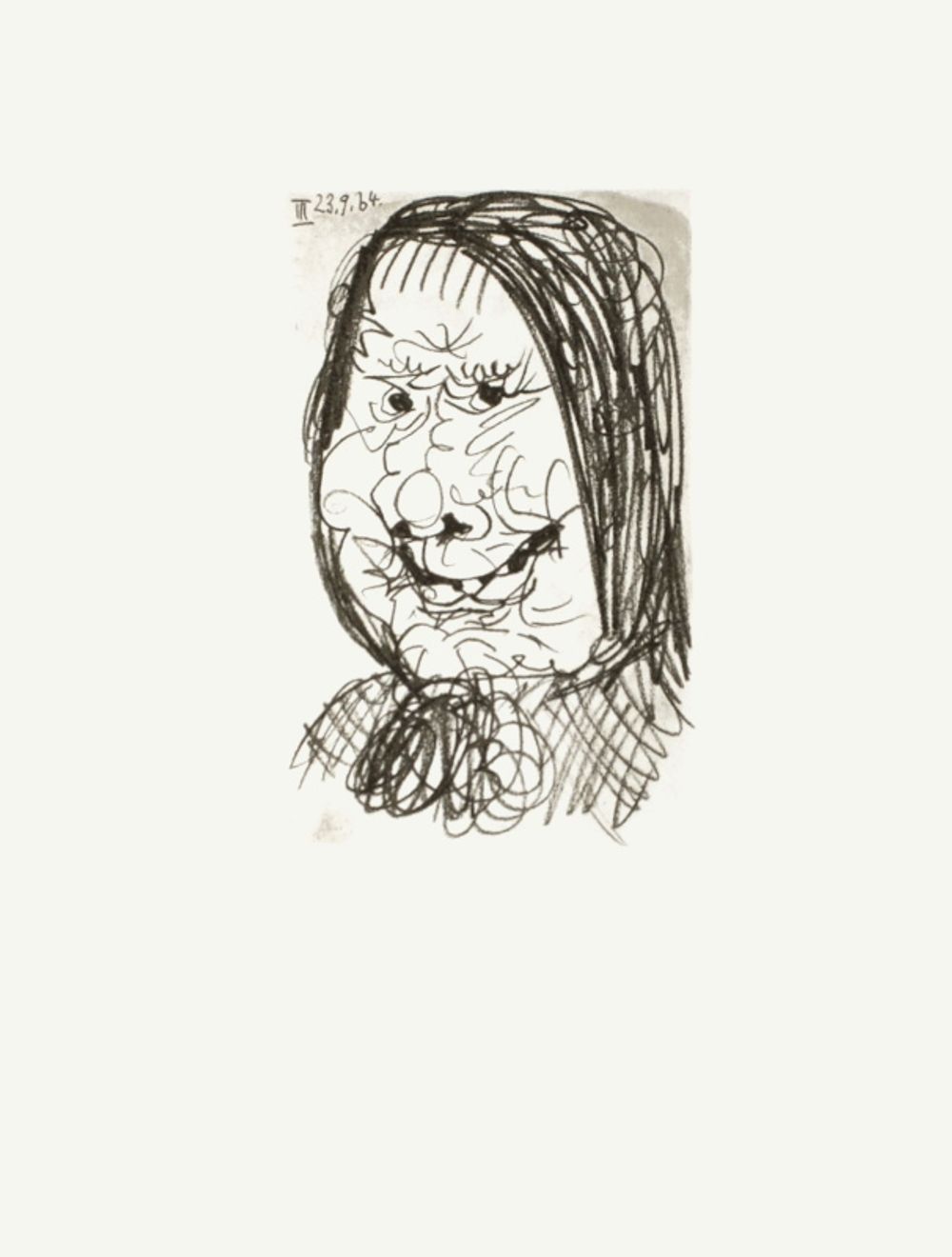 Pablo Picasso Lithograph Le Portrait 1970 Le Gout Du Bonheur Cercle D'art