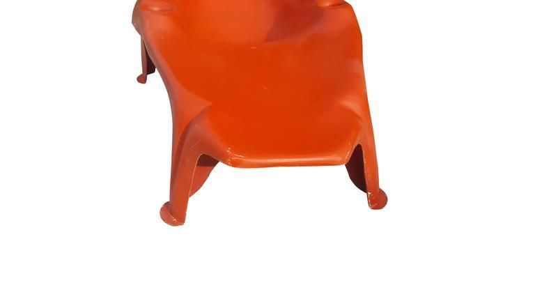 Red Lounge Pool Chair, Mid Century Modern photo Garden Furniture