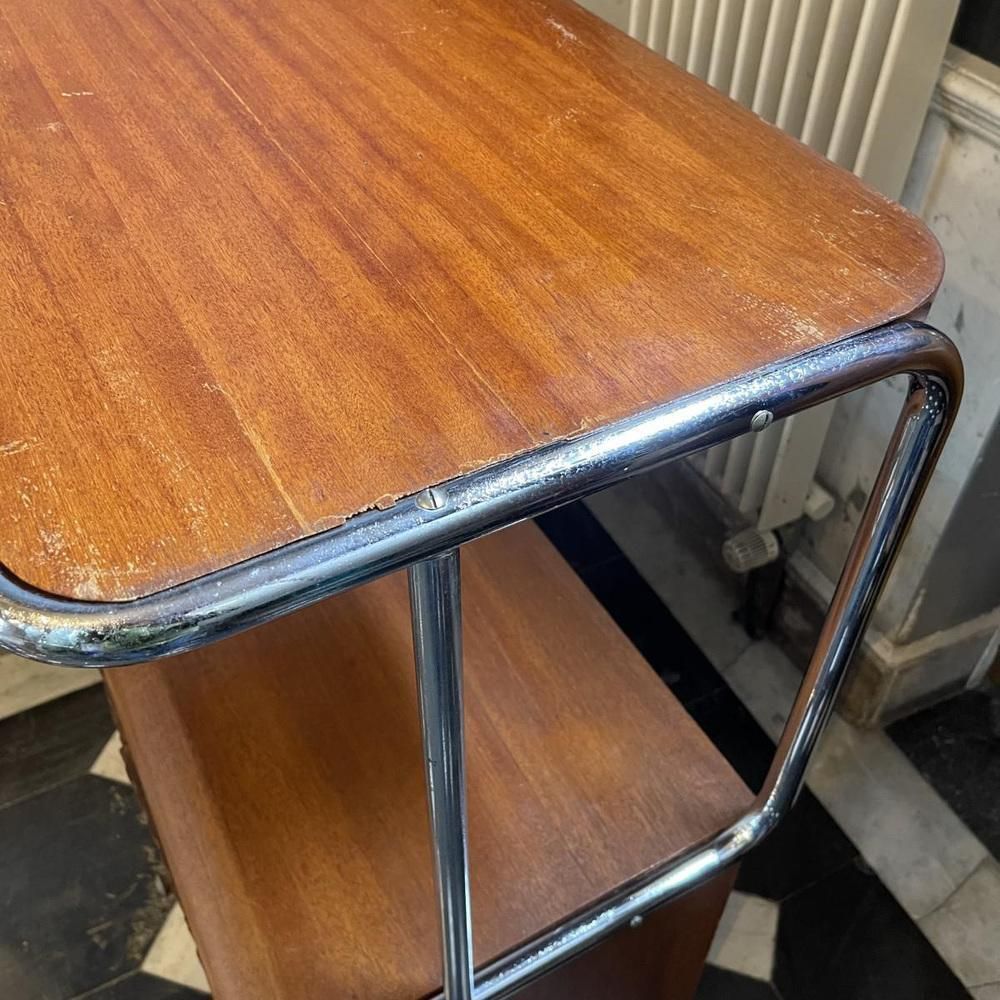 Modernist Art Deco Bauhaus Tubular Steel & Wood Sideboard, 1930 photo buy