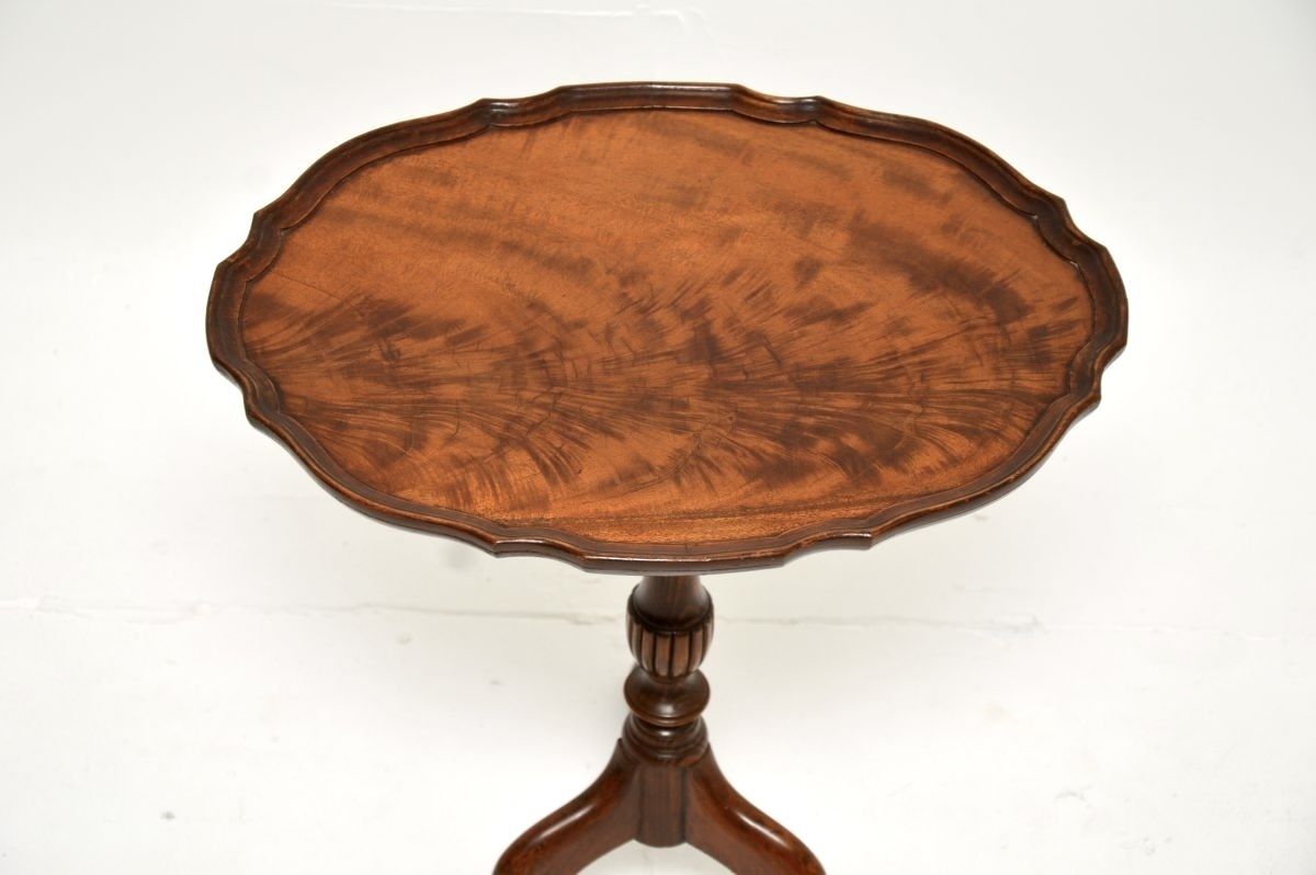 Antique Figured Walnut Pie Crust Wine Table photo 488.0