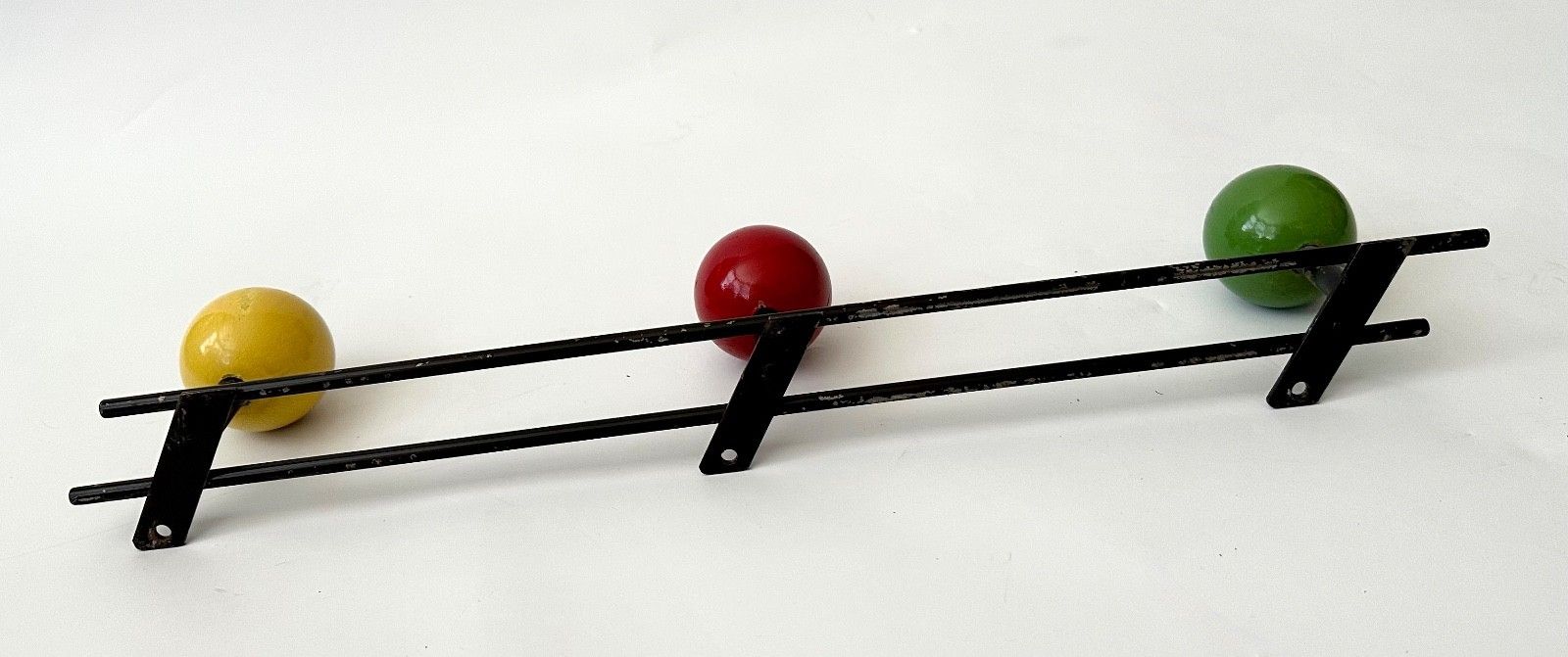 Original Vintage Row Of 3 Atomic Sputnik Coat Hooks Pegs Mid Century 60s French photo for sale