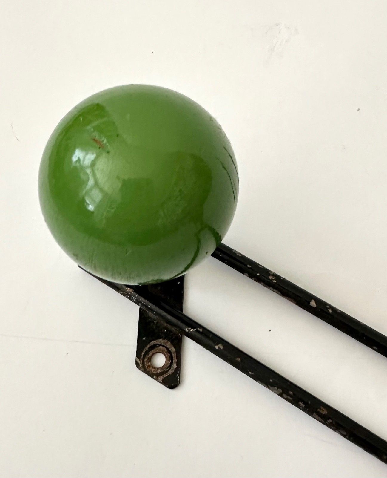 Original Vintage Row Of 3 Atomic Sputnik Coat Hooks Pegs Mid Century 60s French photo 65.0