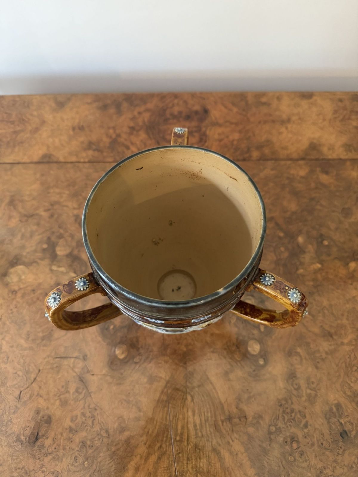 Fantastic Quality Pair Of Antique Royal Doulton Loving Cups photo vinterior
