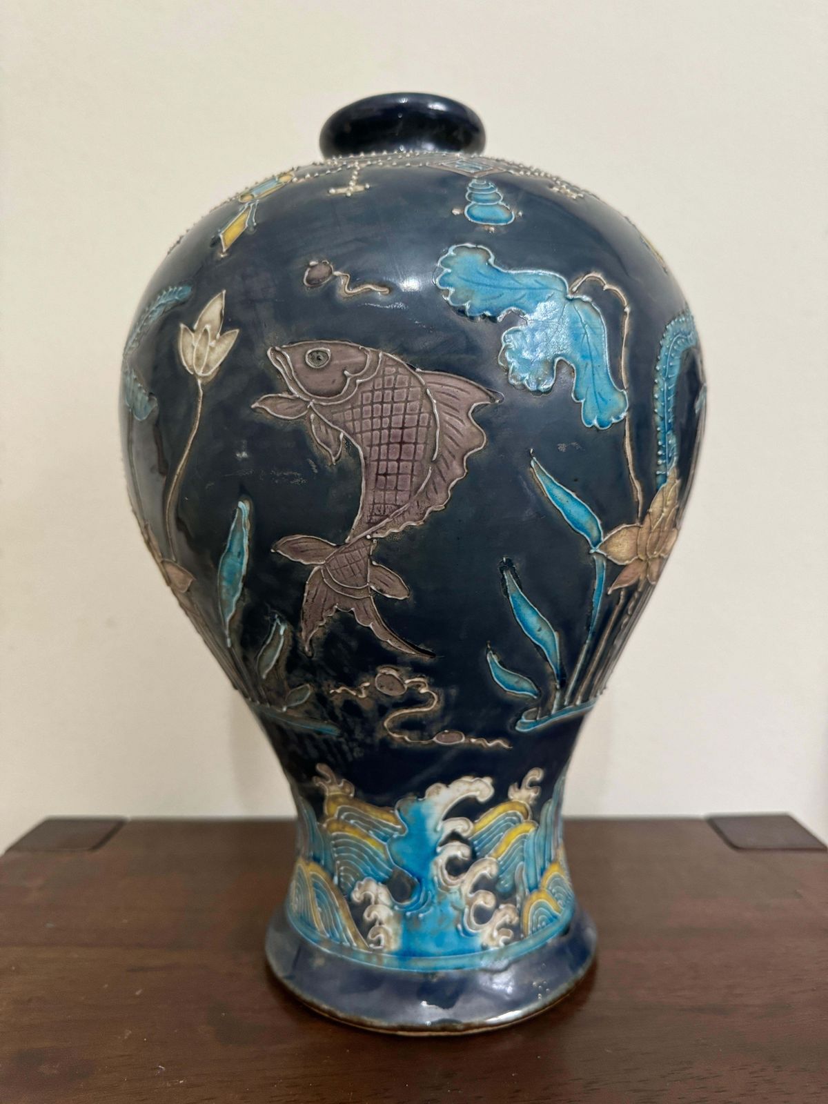 Chinese Ming Style Fahua Meiping Vase photo 2539.0