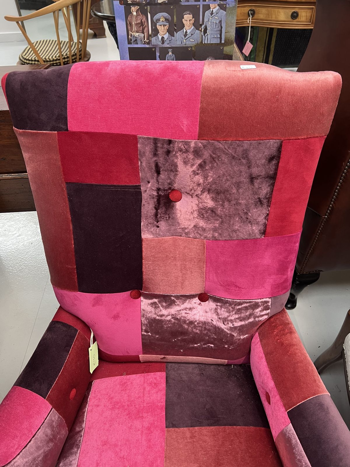 Multi Coloured Fabric Nursing Chair photo for sale