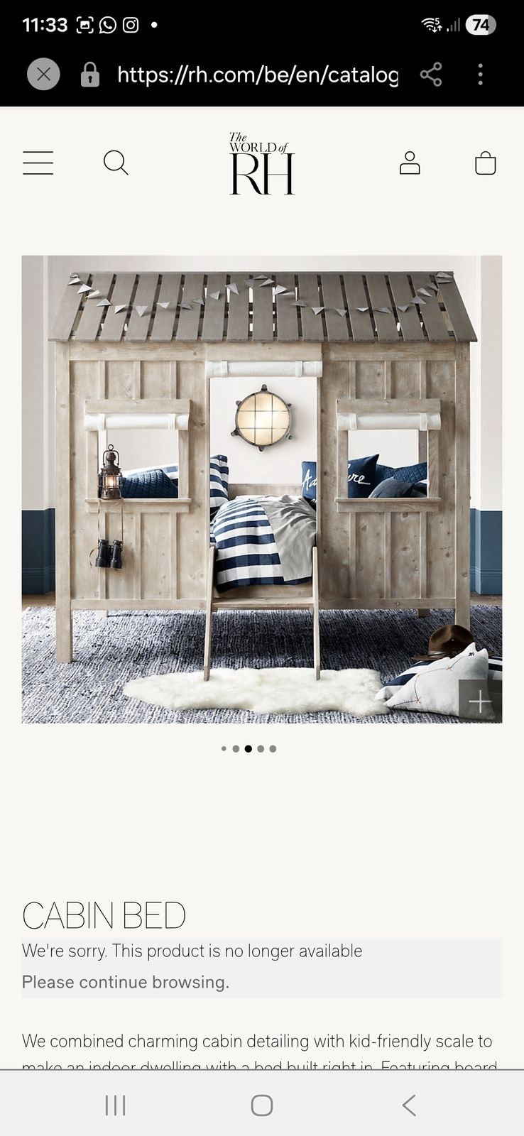 Rh Children Cabin Bed photo buy