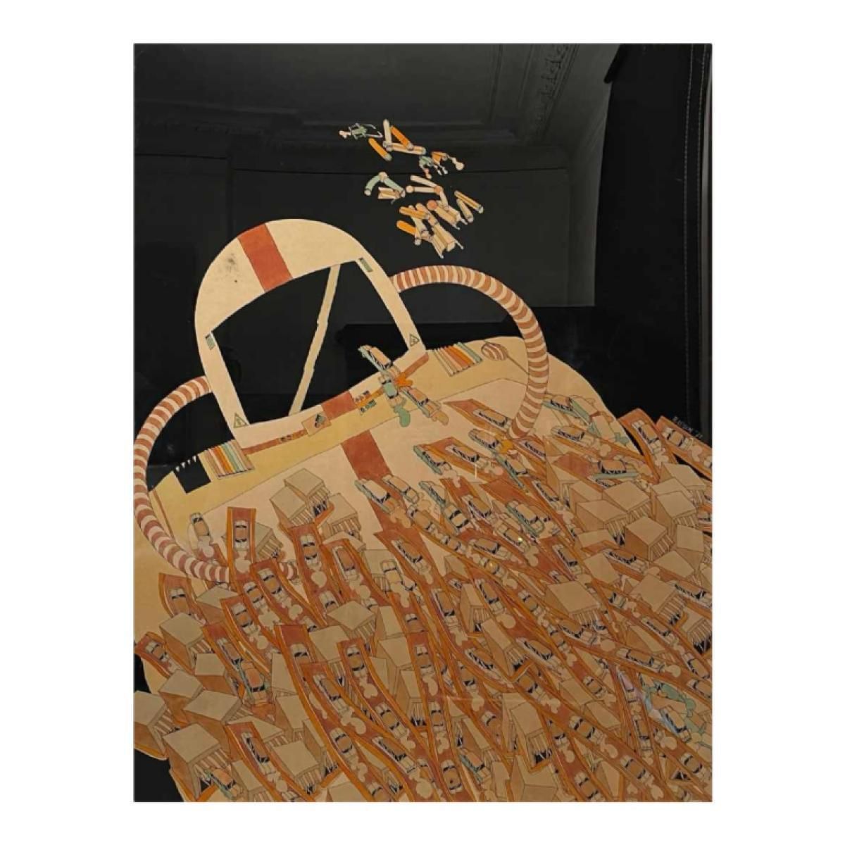 photo for sale Fernand Flausch, Pop Art Composition, Mixed Media On Paper, 1973