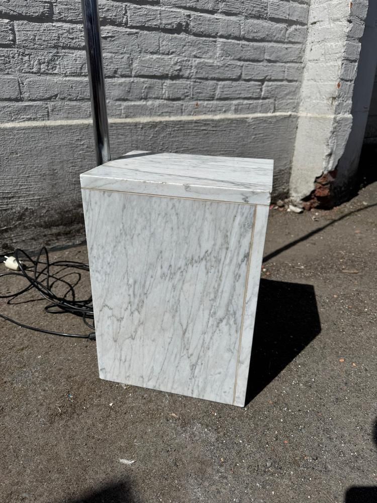 Italian Arc Floor Lamp With Marble Base, 1970s photo vintage