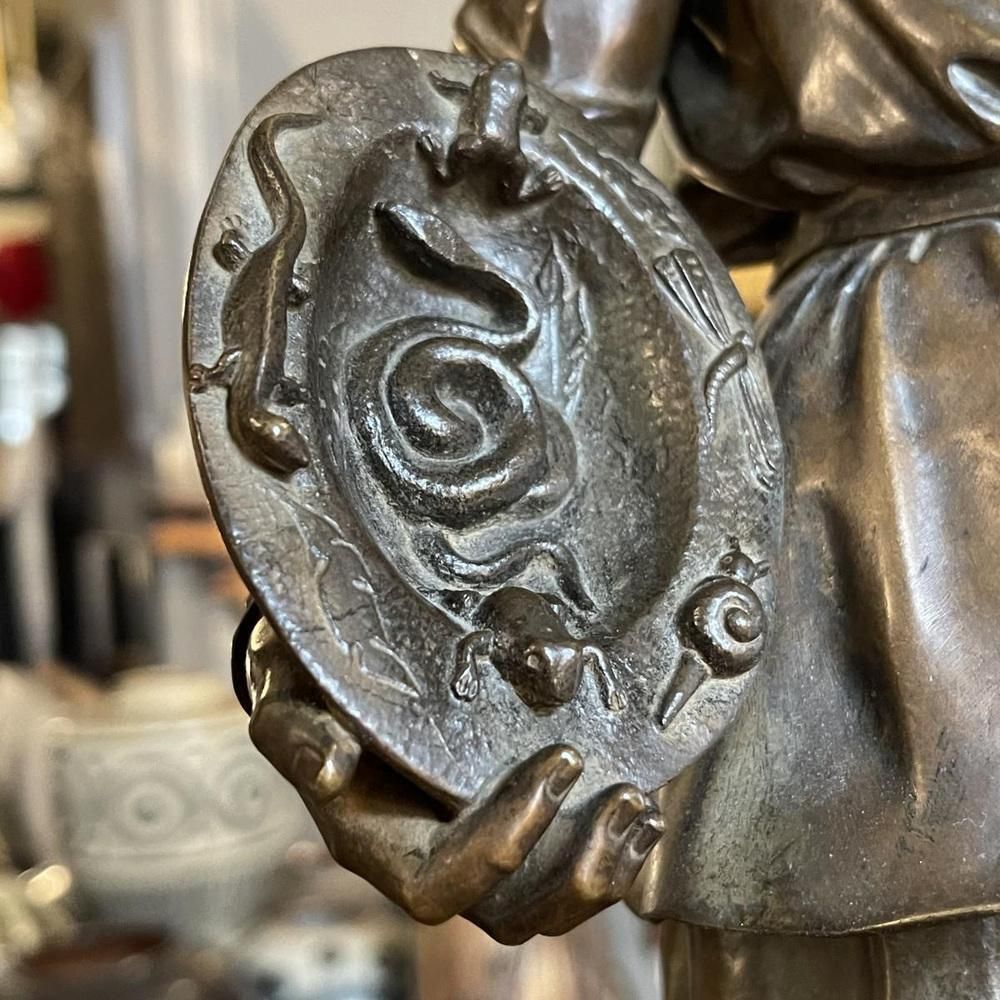 2490.0 Jean Jacques Feuchère, Bernard Palissy Ceramist, Bronze Sculpture, 1844 photo