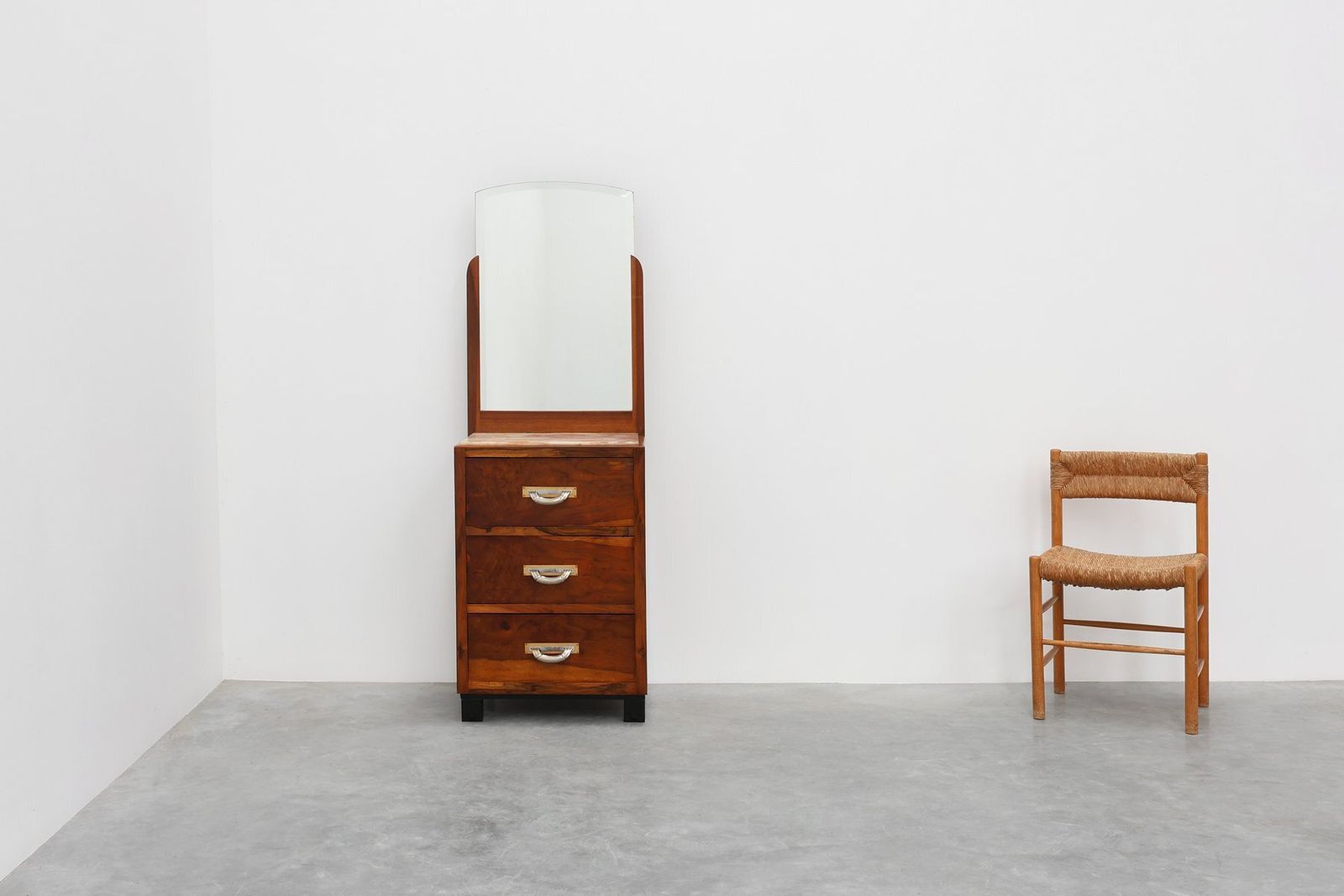 French Art Deco Dressing Table With Mirror, 1920s photo for sale
