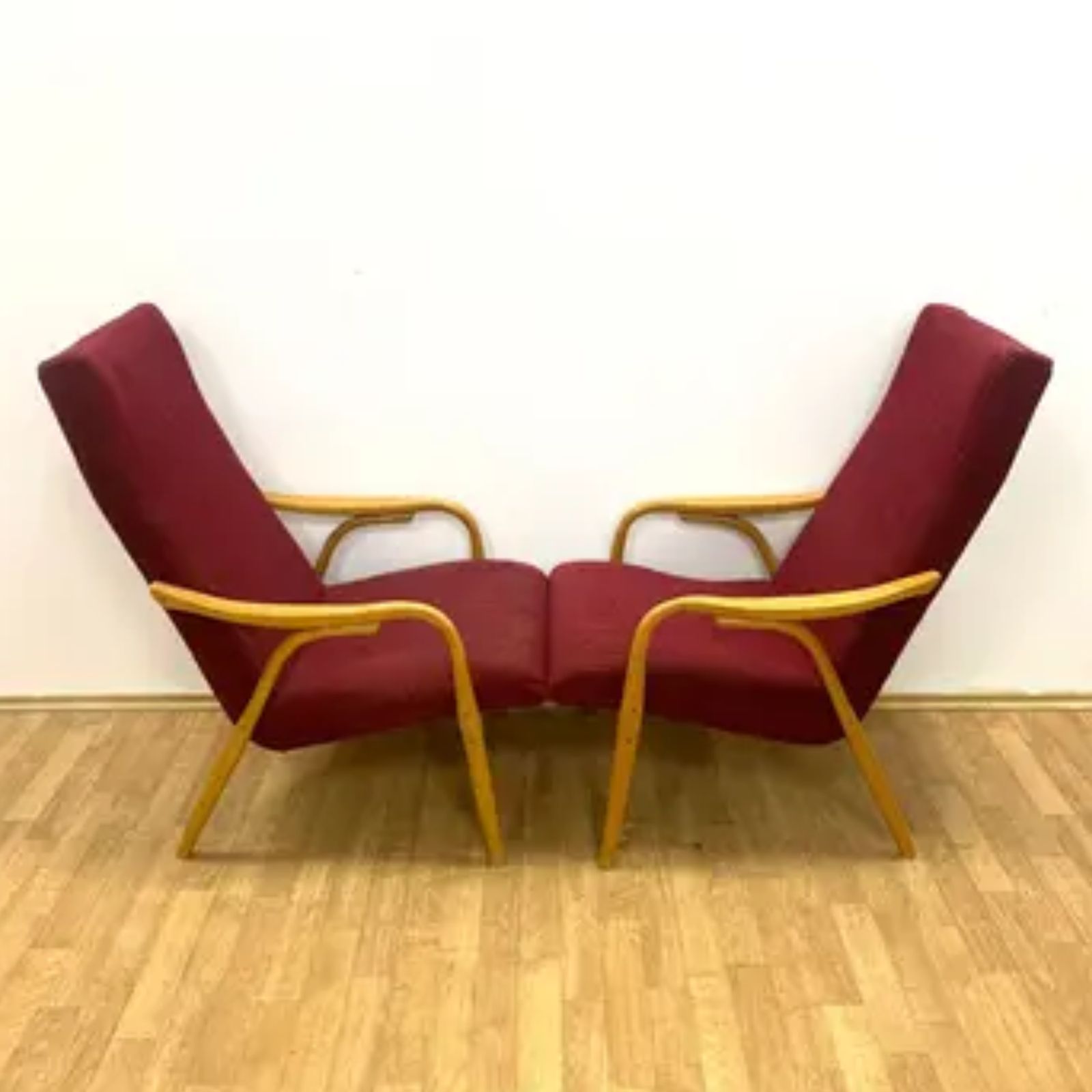 Retro Ton Armchairs By A. šuman, 1960s Czechoslovakia | Expo 58 Awarded