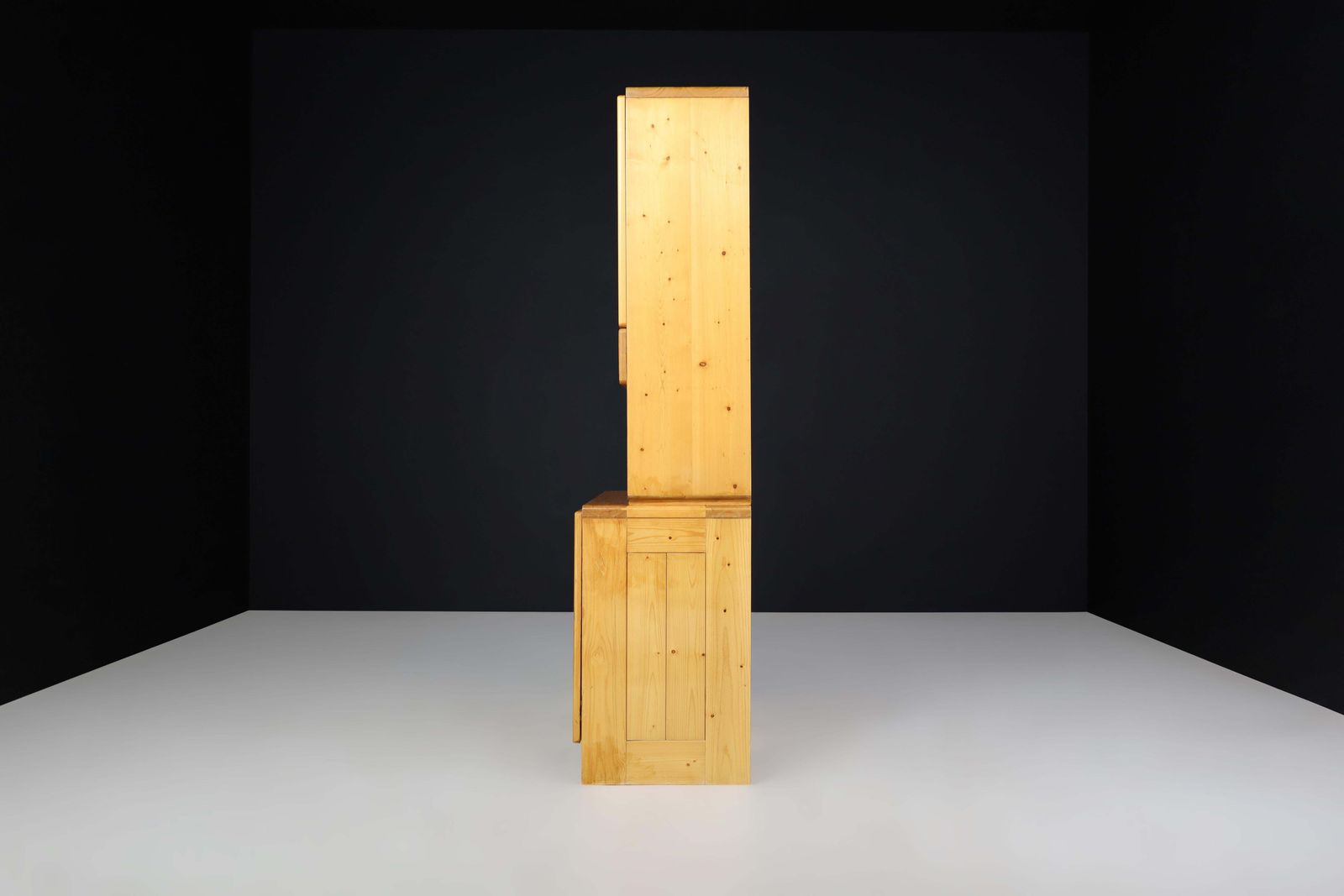 Charlotte Perriand Two Part Pine Cabinet For Les Arcs, France, 1970s photo vintage