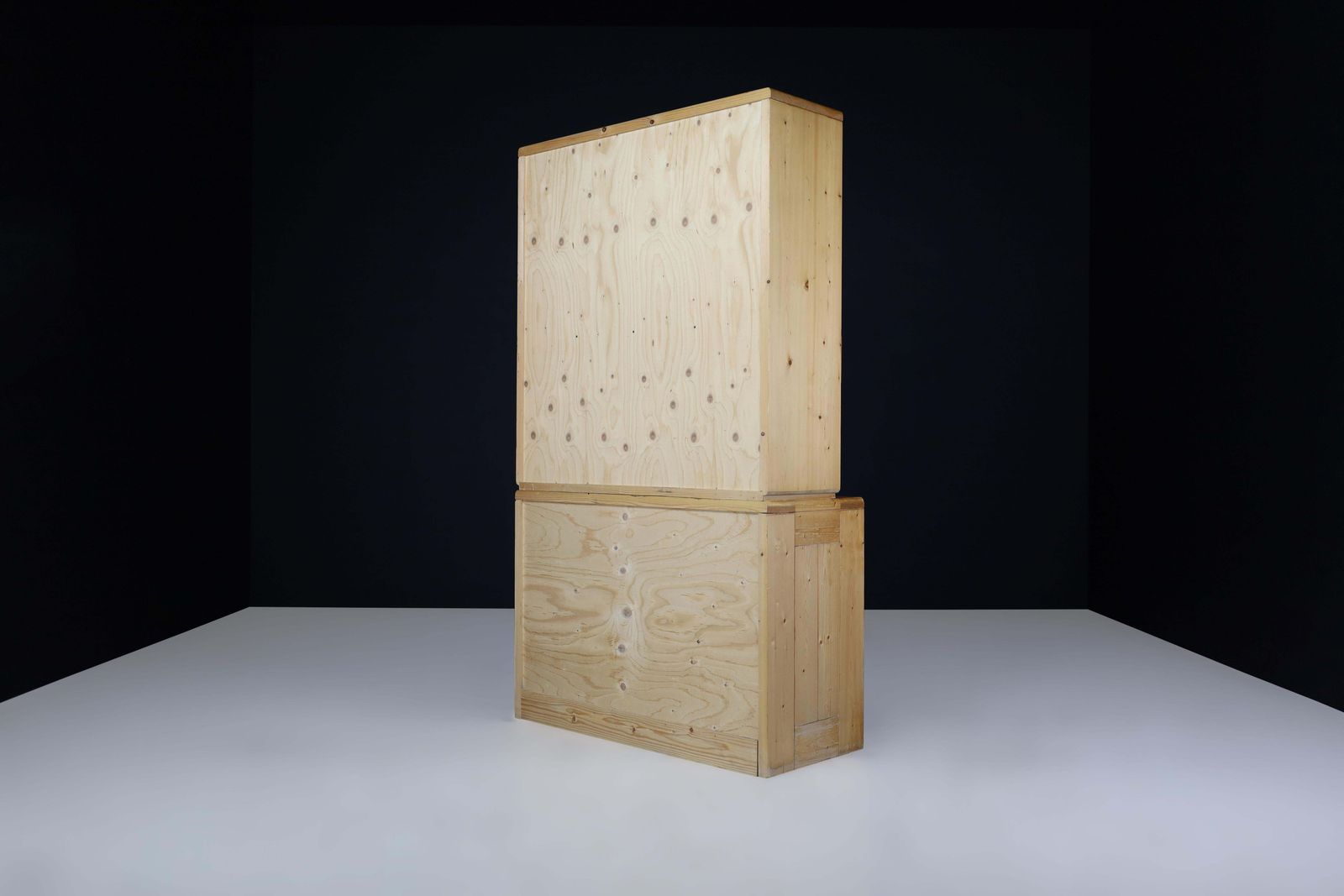 4116.0 Charlotte Perriand Two Part Pine Cabinet For Les Arcs, France, 1970s photo