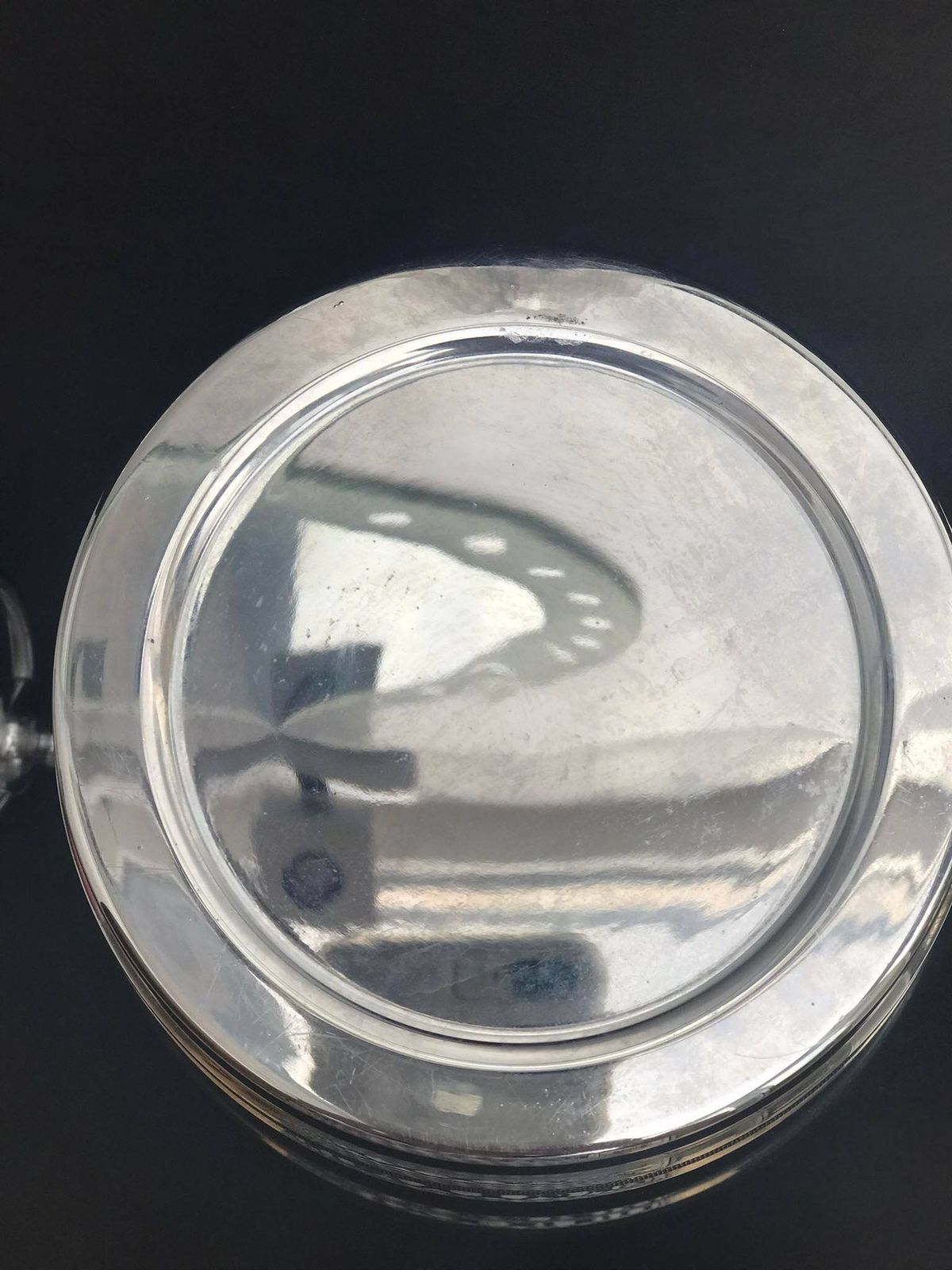 photo for sale French Mid Century Stainless Steel Champagne Bucket: Bar Cart Styling