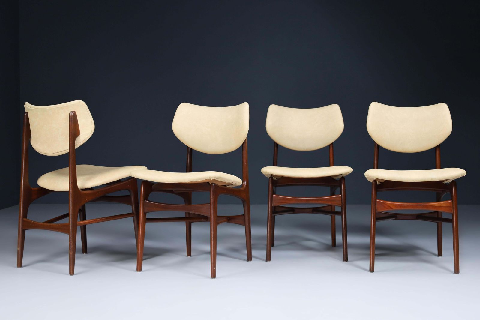Louis Van Teeffelen For Wébé Dining Chairs, The Netherlands 1960s photo Furniture
