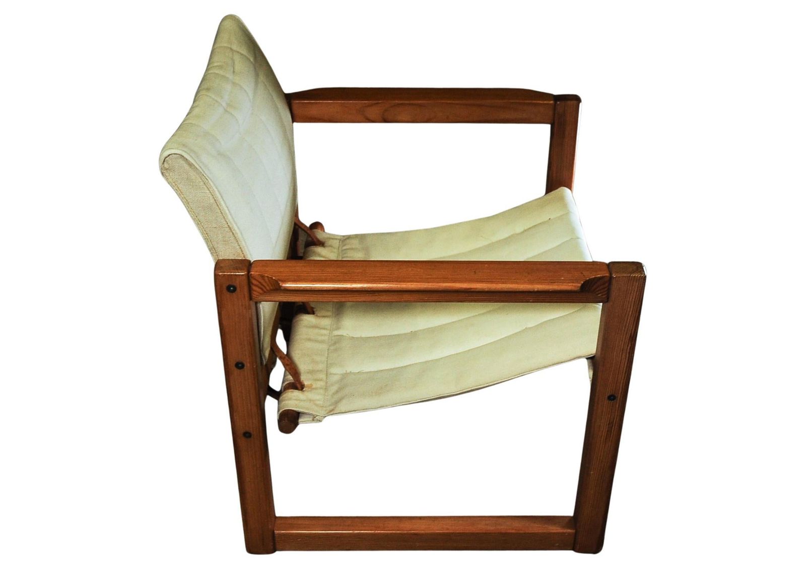 Karin Mobring Or Ikea, An Iconic Pine Safari Armchair With Canvas Seat & Leather Straps 1972 photo Furniture