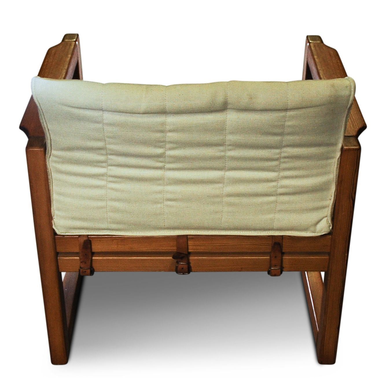 Karin Mobring Or Ikea, An Iconic Pine Safari Armchair With Canvas Seat & Leather Straps 1972 photo buy