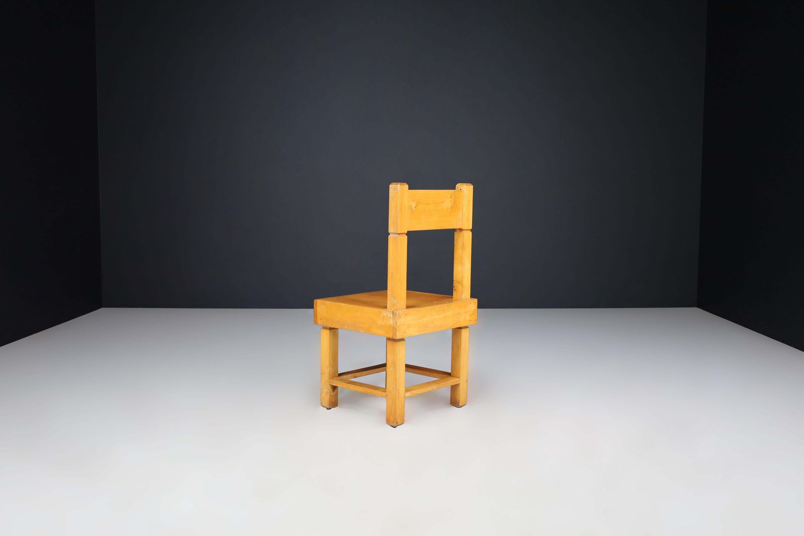 photo furniture Set Of Four Mid Century Beechwood Chairs, France, 1950s.
