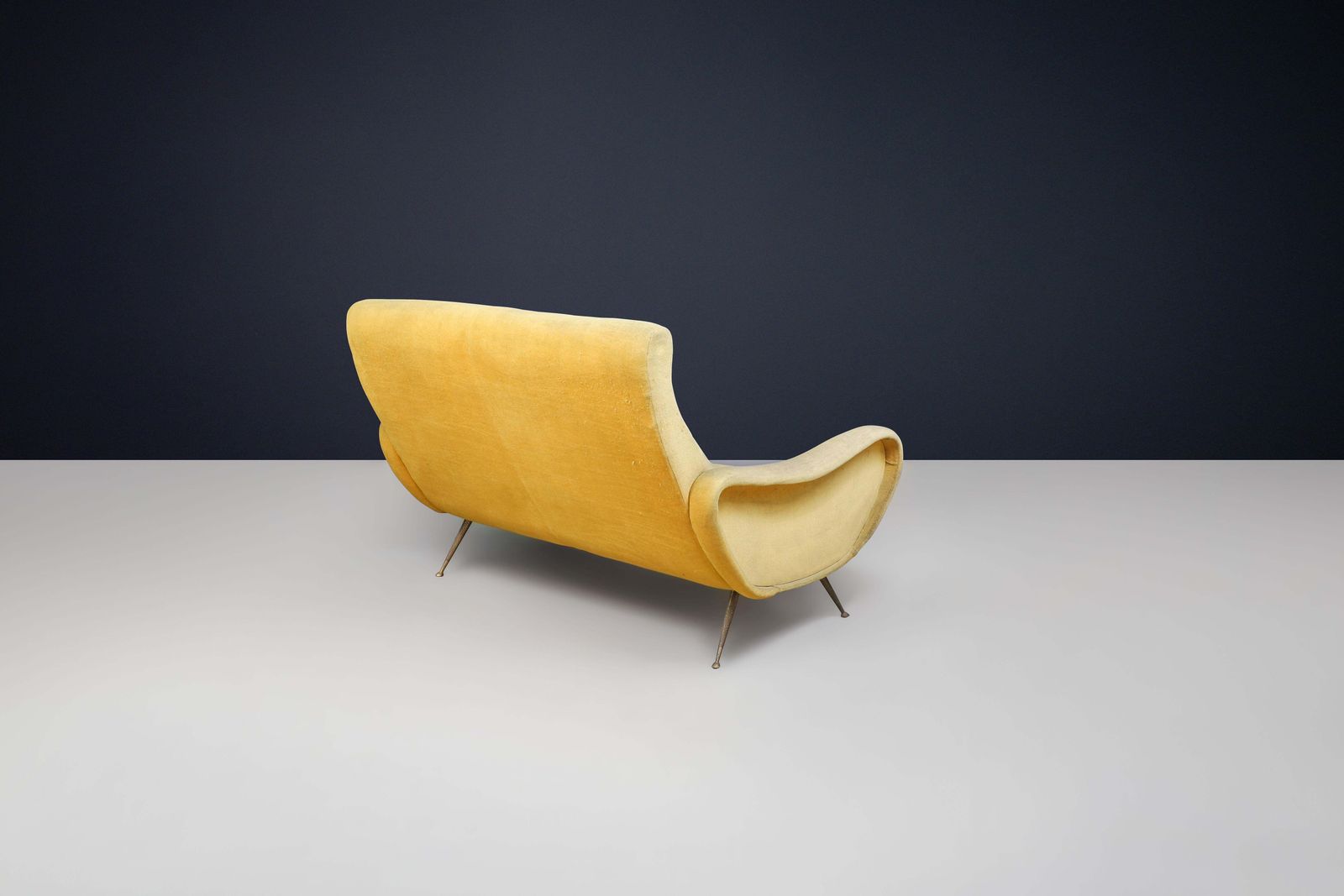 Mid Century Marco Zanuso Lady Divano Sofa With Original Ocher Yellow Upholstery photo Furniture