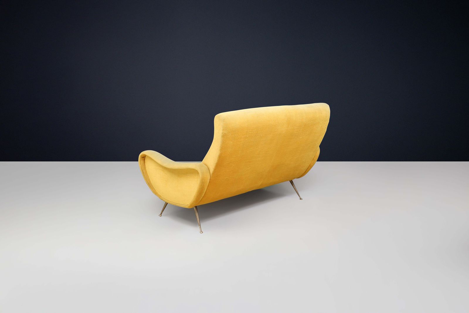 Mid Century Marco Zanuso Lady Divano Sofa With Original Ocher Yellow Upholstery photo buy