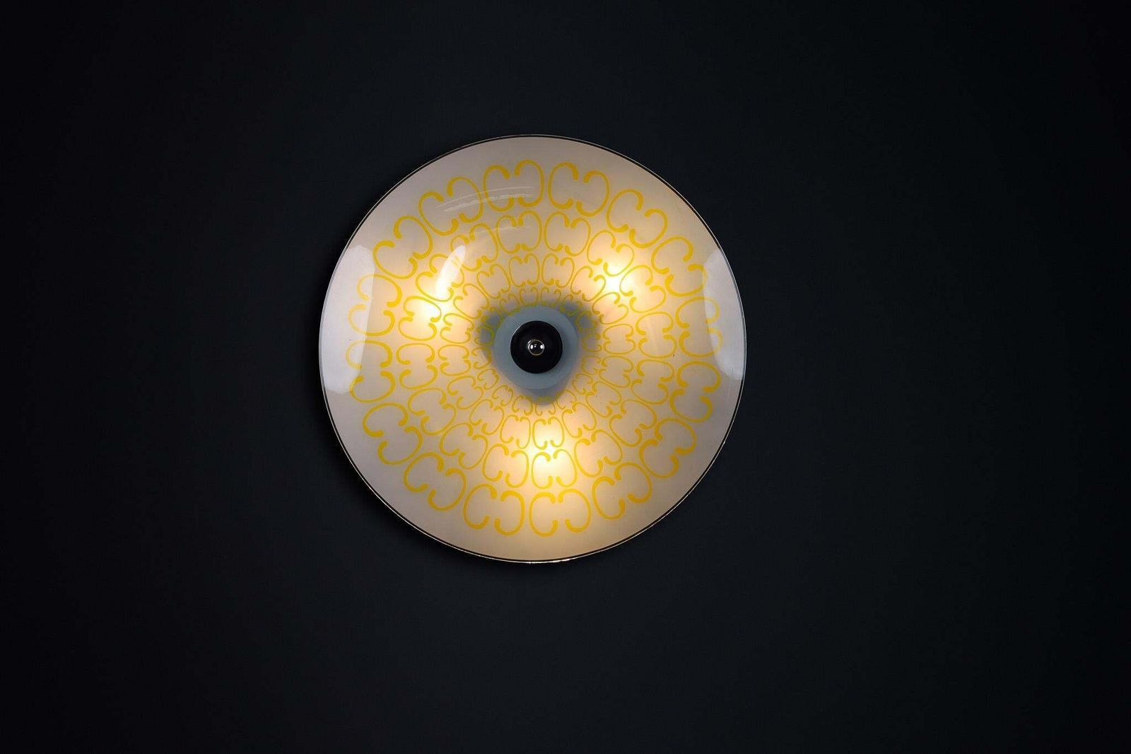 Mid Century Glass Hanging Pendant Or Wall Light Brussels World Expo 1958 (No36) photo for sale