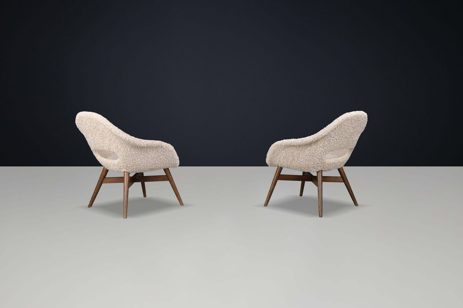 photo furniture Set Of 2 Sculptural Mid Century Lounge Chairs By Miroslav Navrátil, 1960s