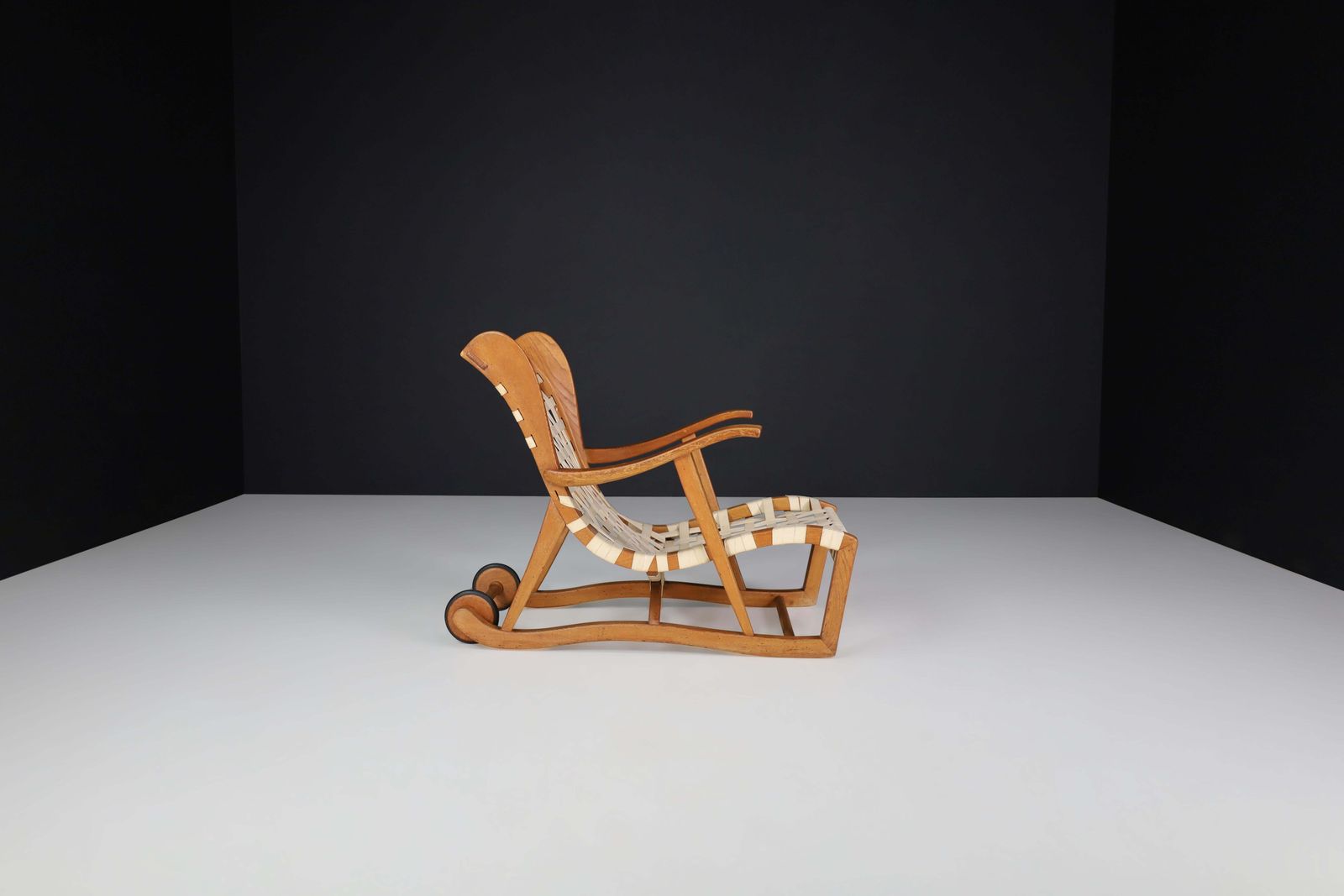 Sculptural Oak Lounge Chair By Guglielmo Pecorini, Italy, The 1950s photo buy