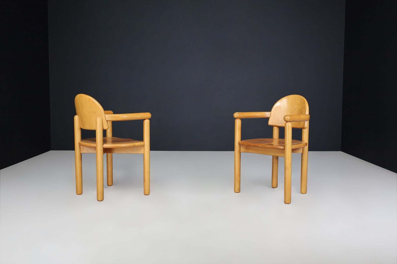 Pair Of Scandinavian Modern Armchairs By Rainer Daumiller In Solid Beech, 1970s photo 1154.0