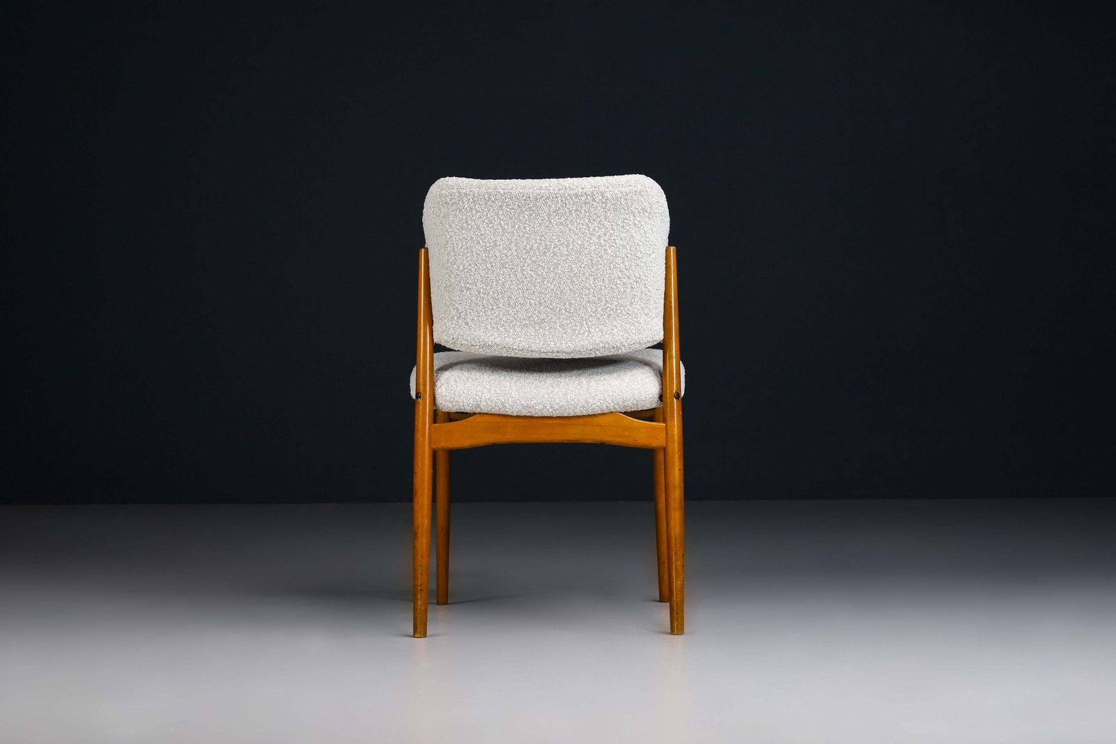 Mid Century Modern Dining Chairs In New Bouclé Fabric By Spahn, Germany 1950s photo 797.0