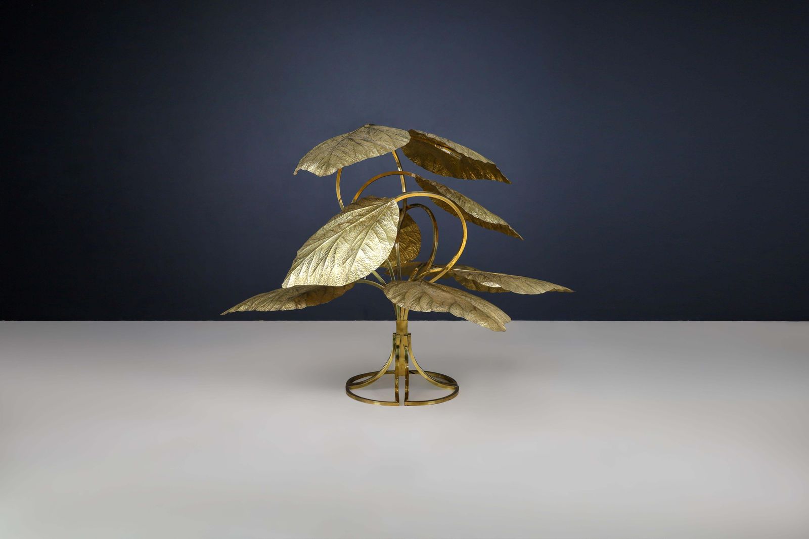 Carlo Giorgi For Bottega Gadda Gigantic Brass Floor Lamp, Italy 1970s photo vinterior