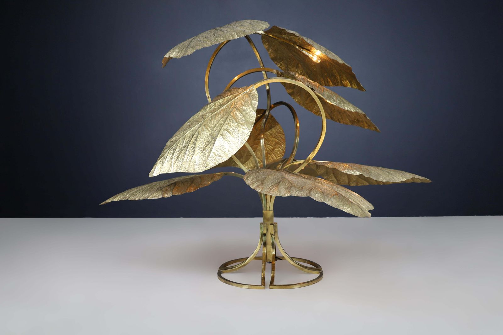 photo furniture Carlo Giorgi For Bottega Gadda Gigantic Brass Floor Lamp, Italy 1970s