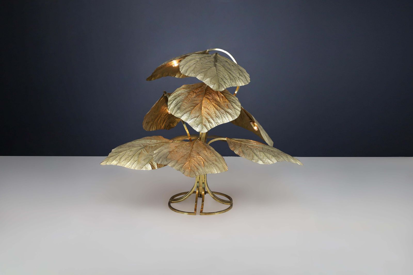 photo vinterior Carlo Giorgi For Bottega Gadda Gigantic Brass Floor Lamp, Italy 1970s