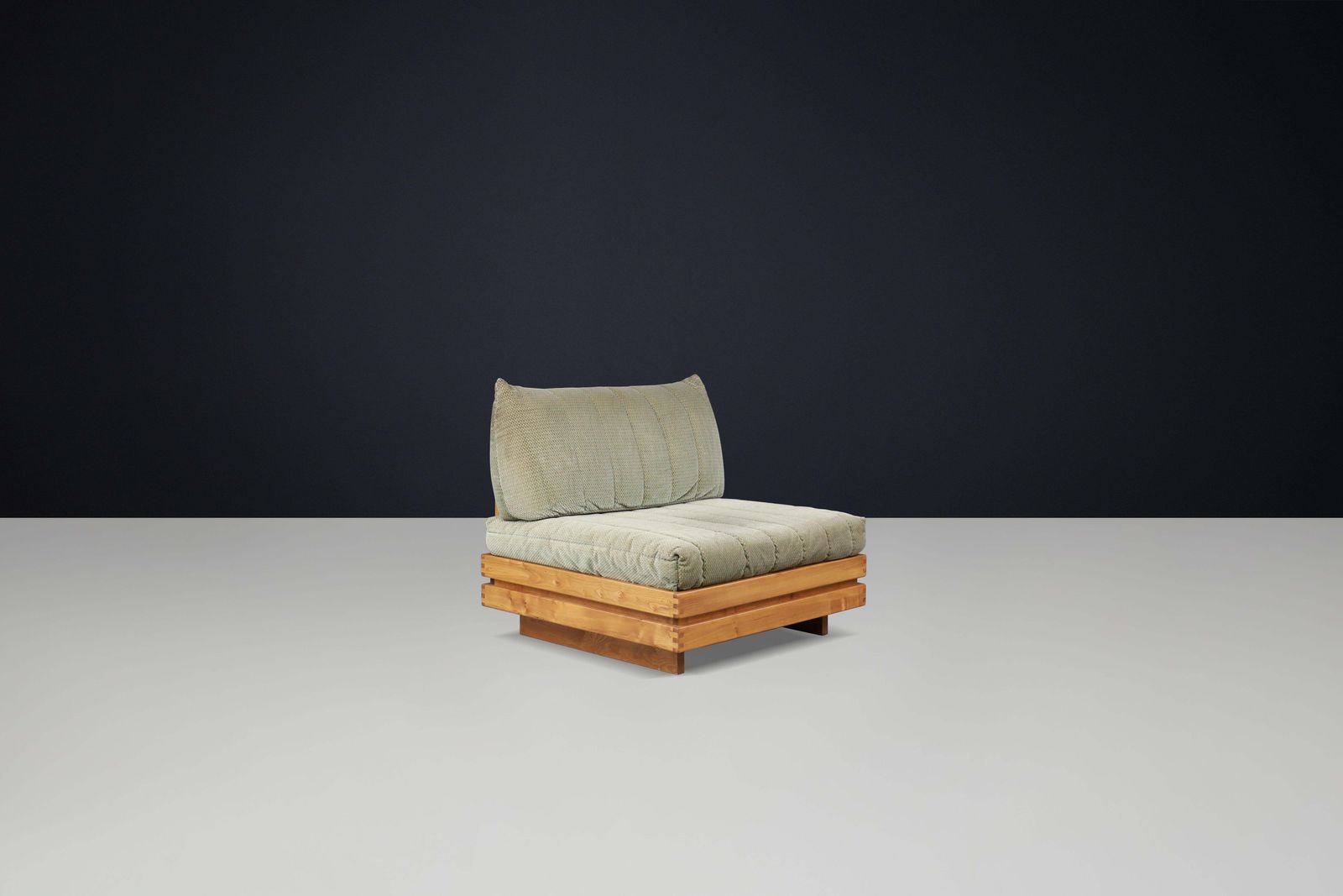 Maison Regain Elm Living Room Set Upholstered In Original Olive Green Fabric photo buy